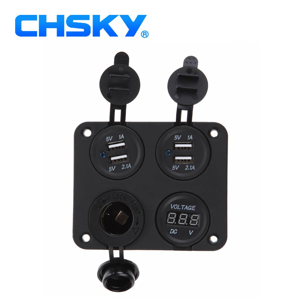 CHSKY Водонепроницаемый двойной USB 5V 3.1A мотоцикл автомобильное зарядное устройство