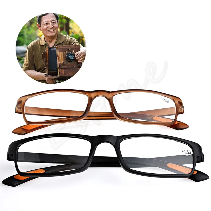 Очки для чтения унисекс с оправой из смолы + диоптрии 1 00 50 2 3 черный/черный |