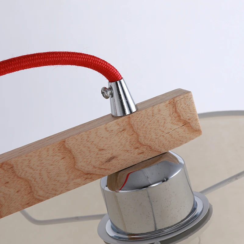 Американская винтажная настенная лампа из дубового дерева выдвижной тканевый