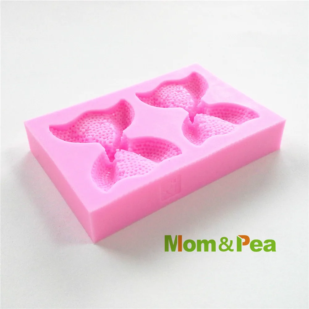 Mom & Pea 0510 Бесплатная доставка силиконовая форма для мыла в форме банта украшение