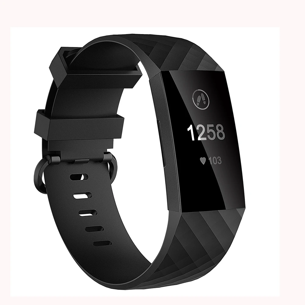 Honecumi для Fitbit Charge 3 ремешок мягкий ТПУ наручные часы ремешок для Fitbit Charge 3 сменные аксессуары маленький большой
