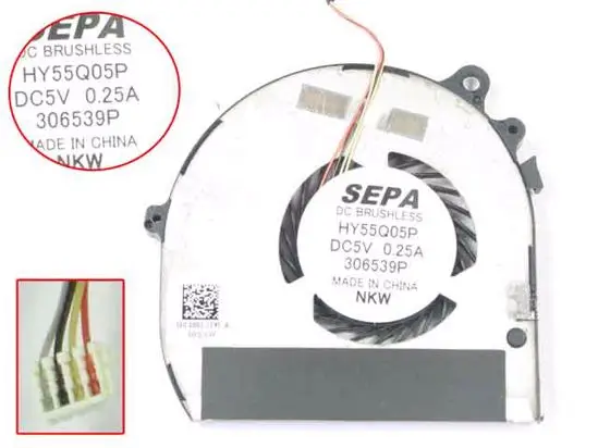 

SEPA HY55Q05P DC 5V 0.25A 3-проводной 3-контактный серверный вентилятор для ноутбука