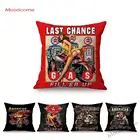 Винтаж Сексуальная Девушка Горячие младенцы девушки мотоцикл постер Искусство Наволочка Ретро Байкер Мотоцикл клуб паб бар Лен чехол для подушки наволочка