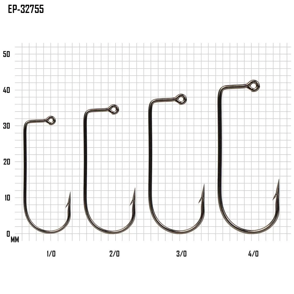

Eupheng 100pcs High Carbon Steel Barbed Aberdeen Lure Jig Fishing Hooks 90 Degree Flat Eye Classical Jig Worm Fishing Hooks