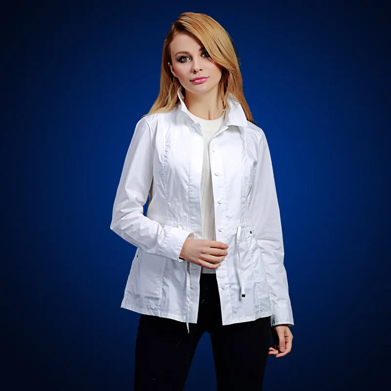 DHfinery blusa feminina хлопковая рубашка с длинными рукавами и двойным карманом на весну