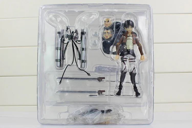 Аниме атака на Титанов Эрен Микаса Акерман Леви/риваиль Figma ПВХ фигурка модель игрушки