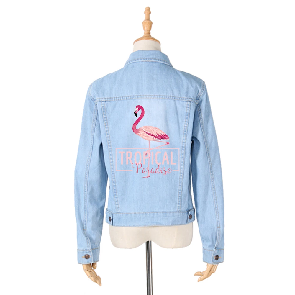 3D наклейки на одежду с милым фламинго аппликацией для домашнего