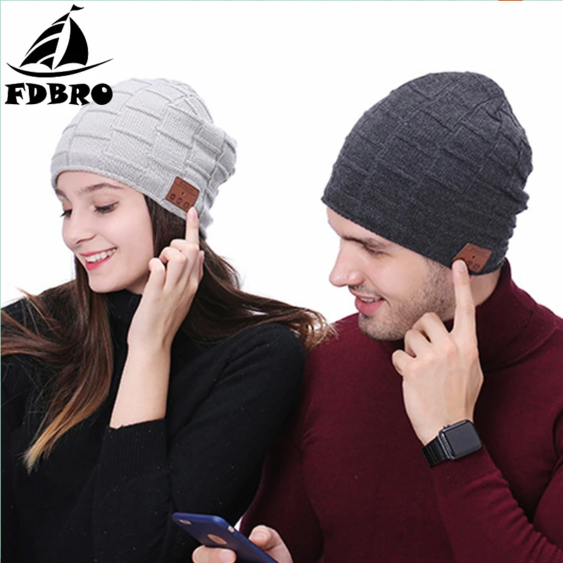 Беспроводные Bluetooth наушники FDBRO Спортивная стерео музыкальная шапка Шапка бини