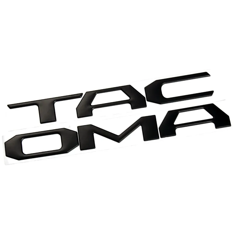 Матовые черные и Серебристые сверхпрочные буквы для Toyota TAOMA 2016 2020 наклейки на