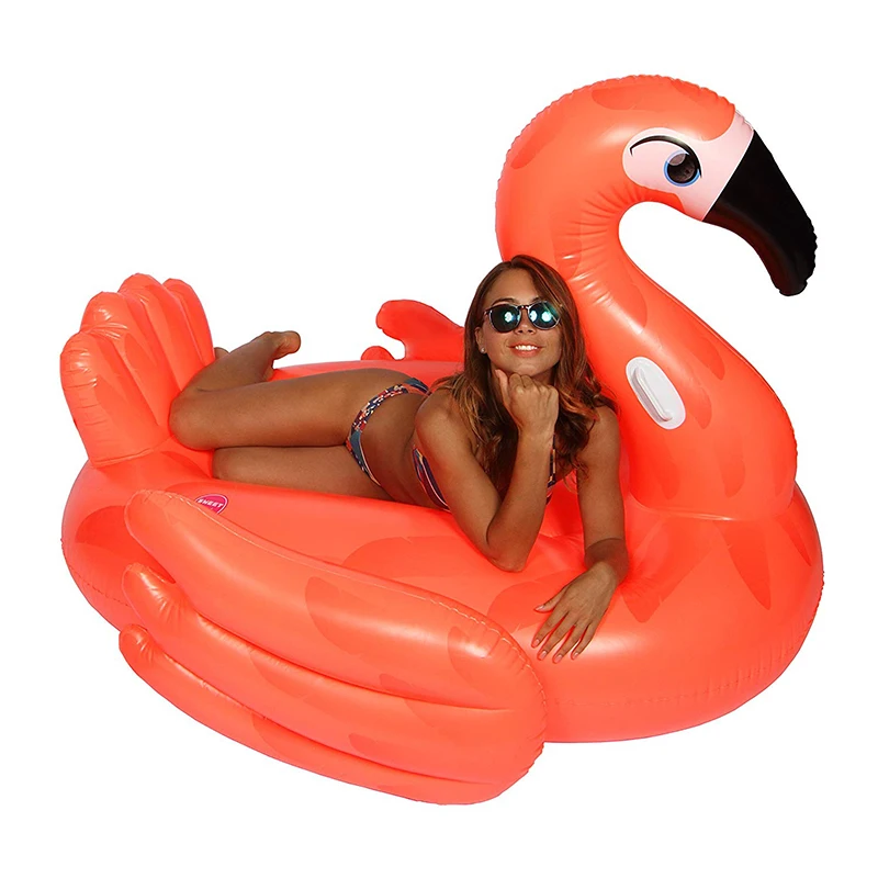 Гигантский надувной роскошный поплавок в виде фламинго для бассейна забавные
