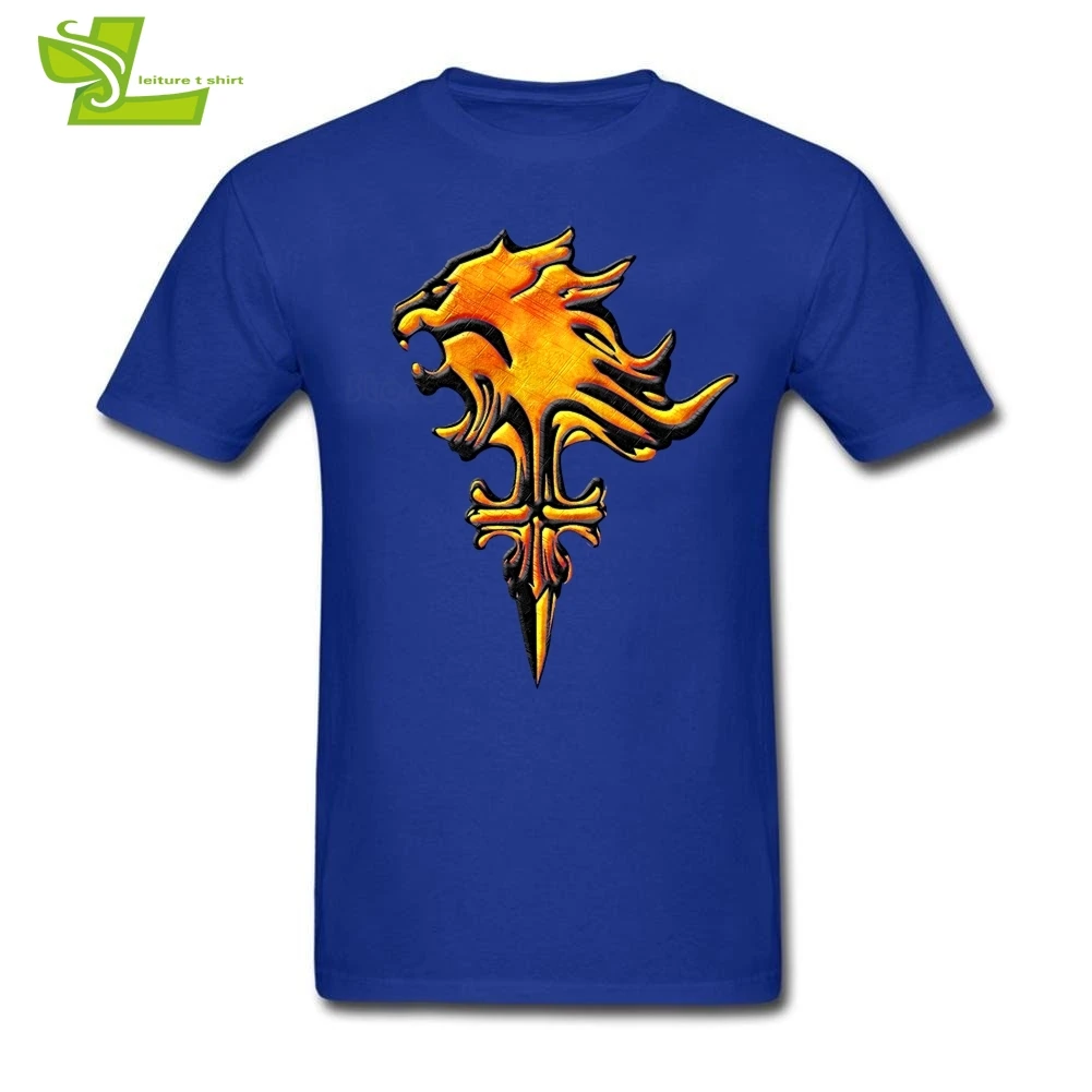 Final Fantasy Logo T Shirt Men's Summer 100% Cotton Cheap Tees Male Newest Big Clothing Popular Guys Tee | Мужская одежда