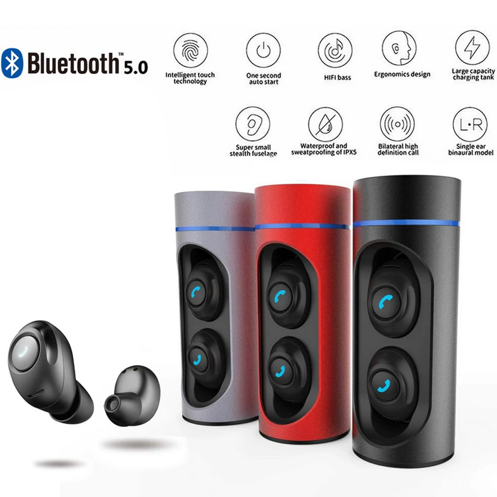 BT2 Mini TWS настоящая беспроводная гарнитура в ухо стерео Bluetooth 5,0 наушники гарнитура для samsung iPhone huawei Motorola LG