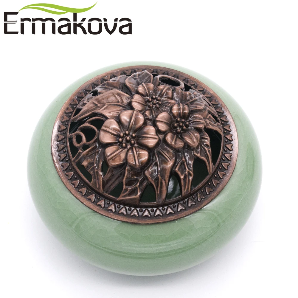 Керамическая курильница ERMAKOVA 7 5 см (2 9 дюйма) фарфоровая круглая из сандалового