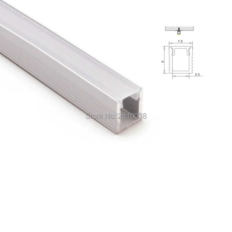 20X 1M Sets/Lot 9mm tall flat U type led alu extrusion housings and super thin aluminum led channel for floor lights
