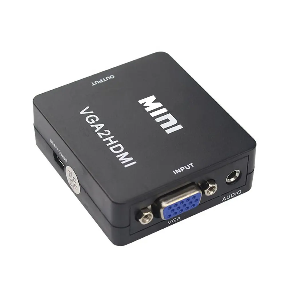 VGA2HDMI женский мини VGA в HDMI Full HD 1080P видео адаптер конвертер коробка с аудио мощность для ПК проектор ноутбук ТВ