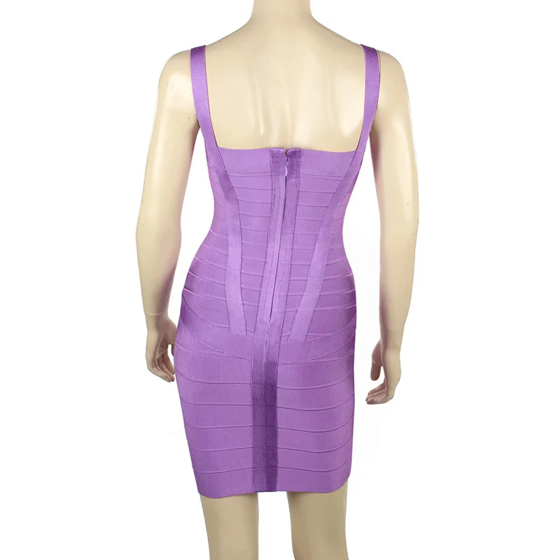 Лавандовые Спагетти ремень Милая bodycon сексуальные женские hl бинты из вискозы