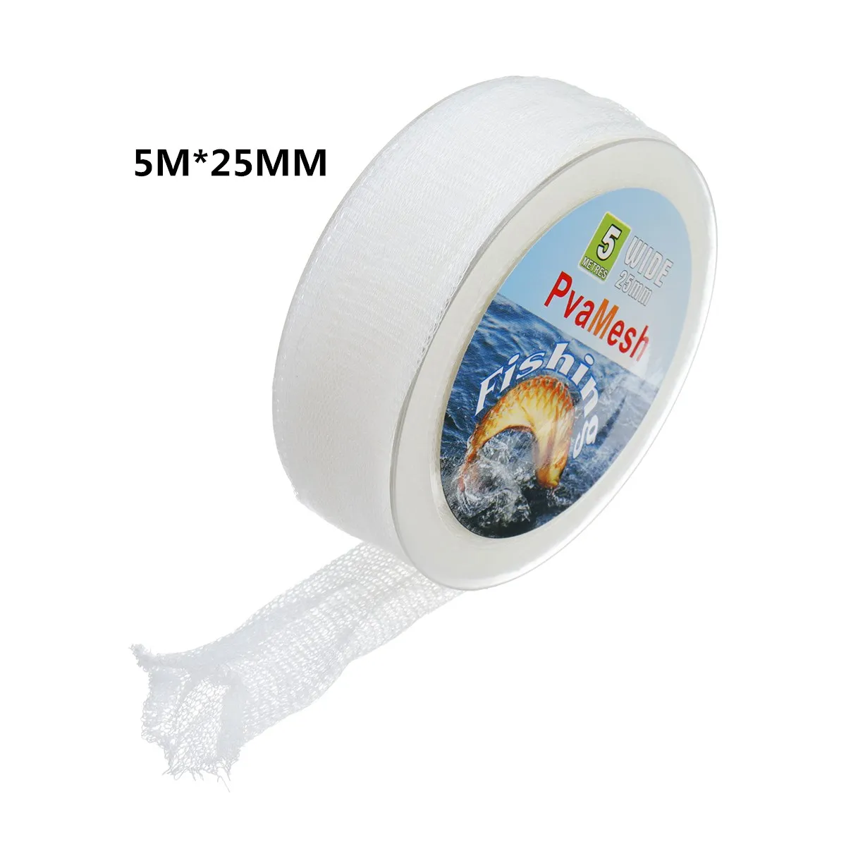 Type7 5Mx25MM 1PC 5M 7M 10M Carp Fishing PVA Mesh Refill Hair Rig Hook Bait Feeder Boillie Rigging Rig Hook 18/25/37/44mm - Цвет: Type7 5Mx25MM
