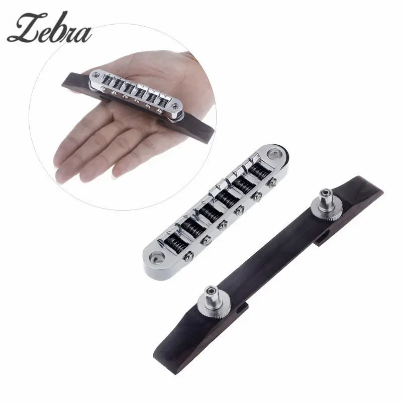 Zebra 6 струн хромированный гитарный мост роликовое седло металлическая гитара из