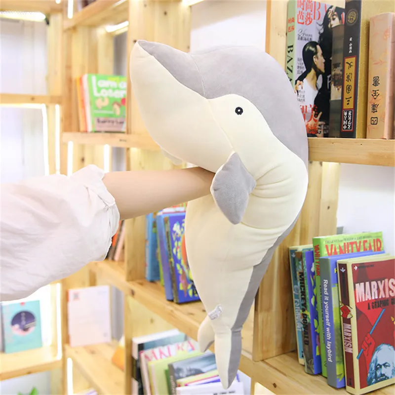 50/70cm Kawaii Dolphin Plush Down Cotton Soft Stuffed Animal Nap Huge Pillow Kids Toy Christmas Gift for Children Brinquedos | Игрушки и