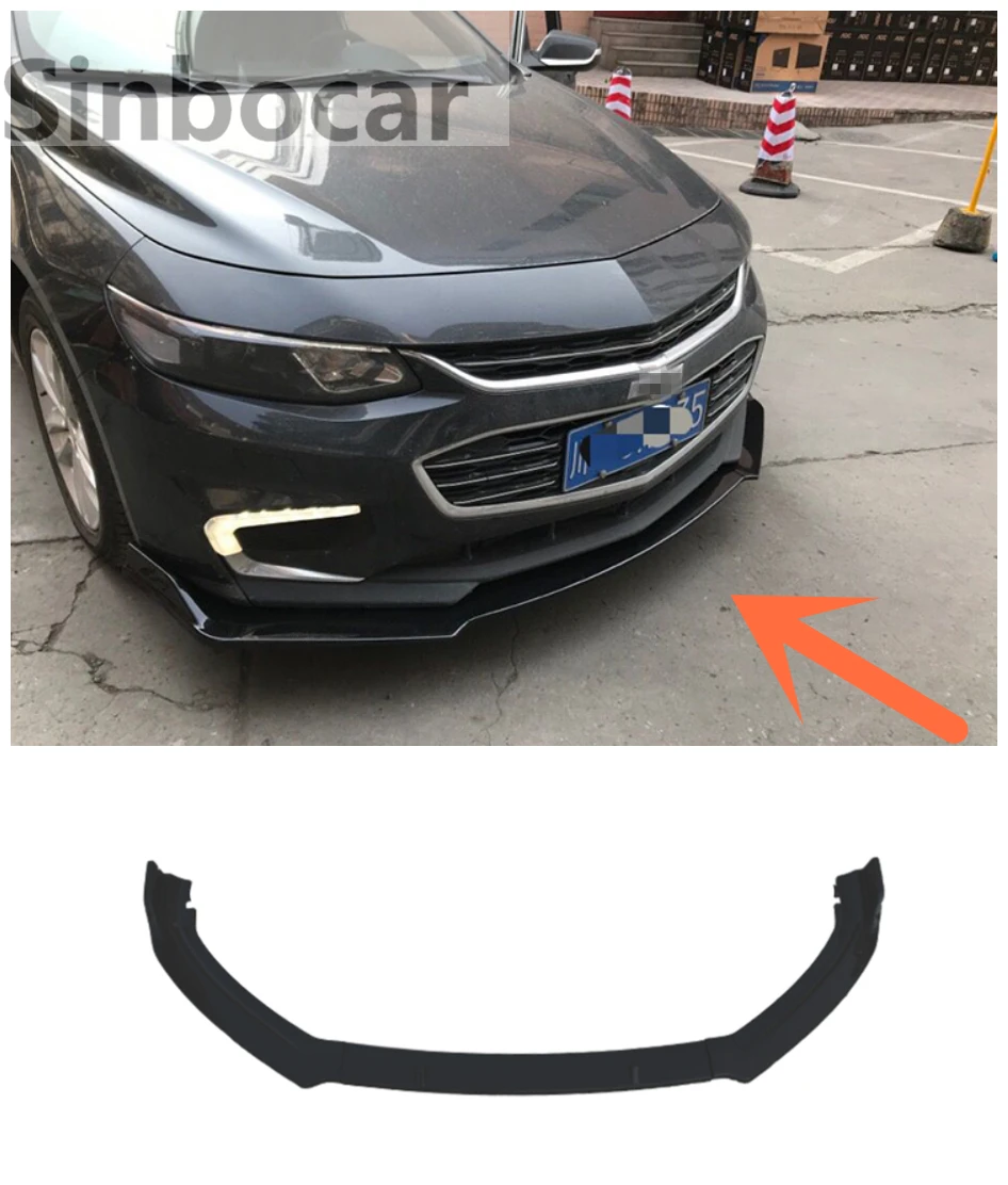 Цветная накладка на передний бампер для гриля ниже зеркальная защита Chevrolet Malibu 2017