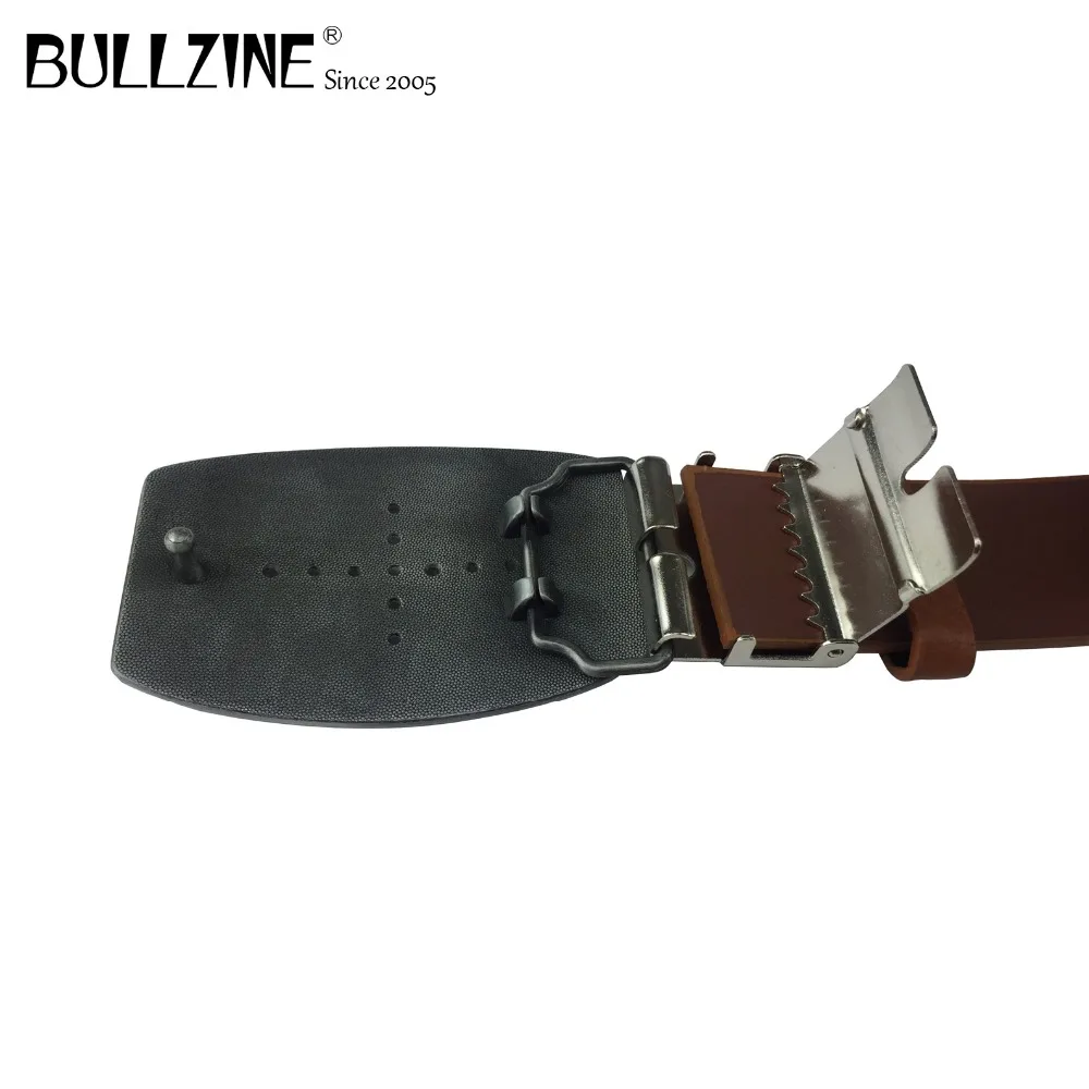 Ремни Bullzine из искусственной кожи коричневого цвета с соединительной застежкой