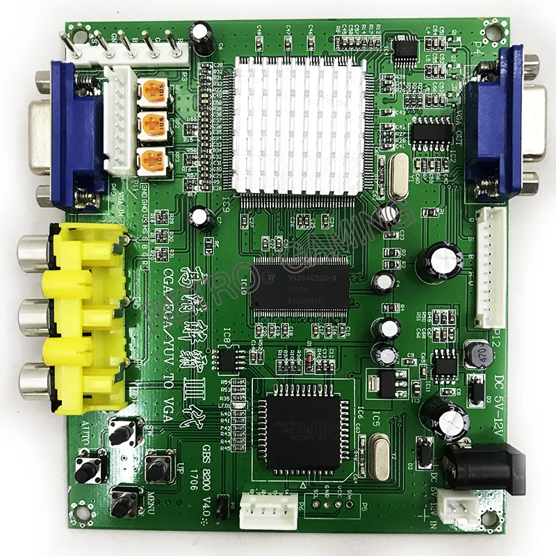 1 комплект RGB CGA EGA YUV К VGA HD видео конвертер доска HD9800 hd-конвертер плата GBS8200 неэкранированная защита