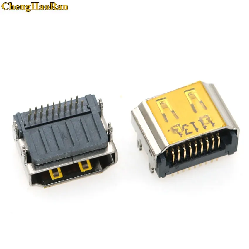 ChengHaoRan HDMI-совместимый гнездовой разъем 19pin sockect 4 фиксированная ножка SMD для