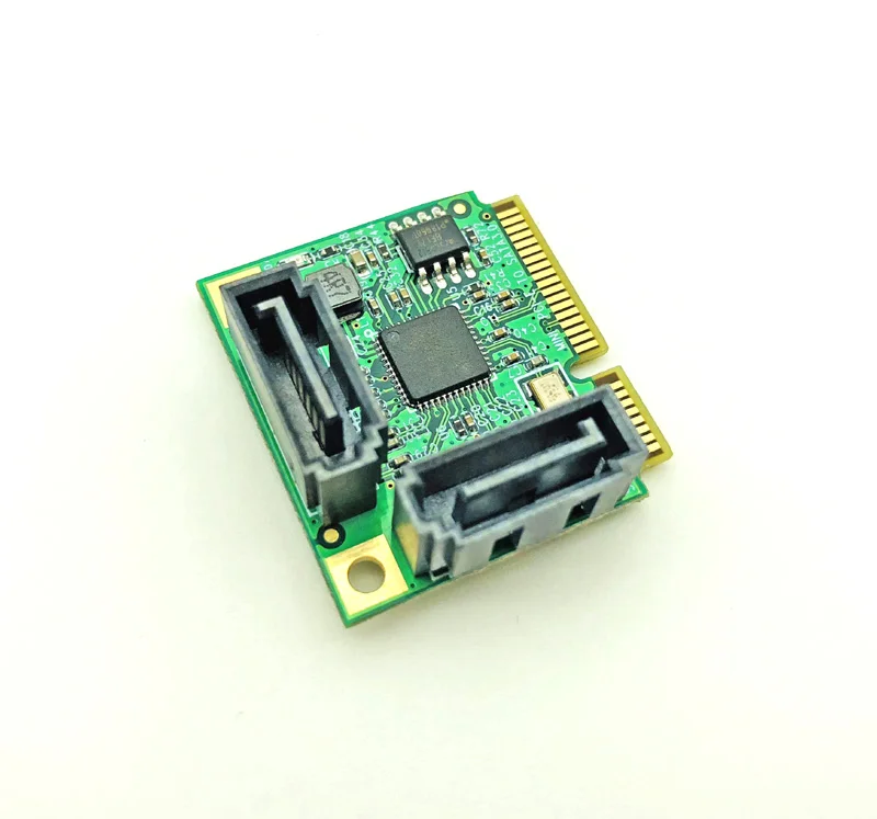 Плата расширения Mini PCIe PCI e на 2 порта SATA 3 0 поддержка HDD SSD адаптер чипсет ASM1061