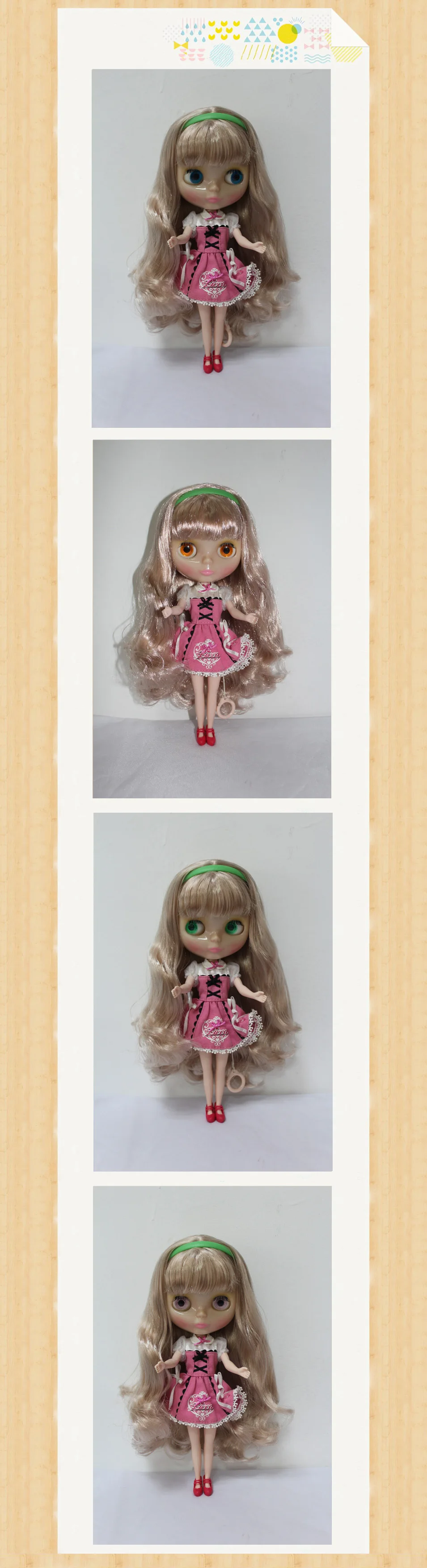 Прозрачный rbl-189t DIY ню blyth кукла подарок на день рождения для девочек 4 цвета большие глаза с красивые волосы милые игрушки