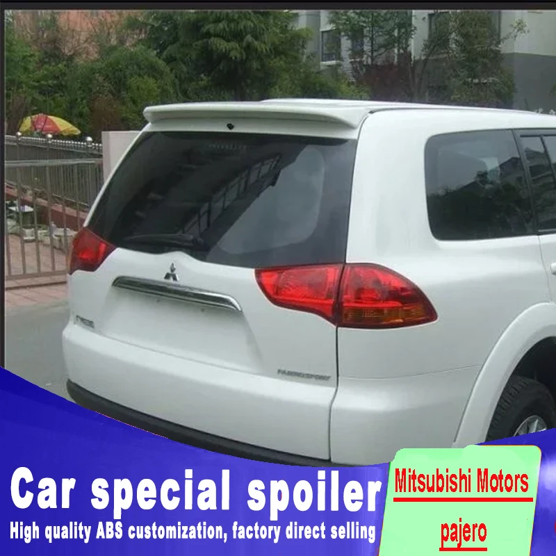 Спойлер для Mitsubishi pajero 2009 2013 высококачественный спойлер ABS Motors от праймера черная
