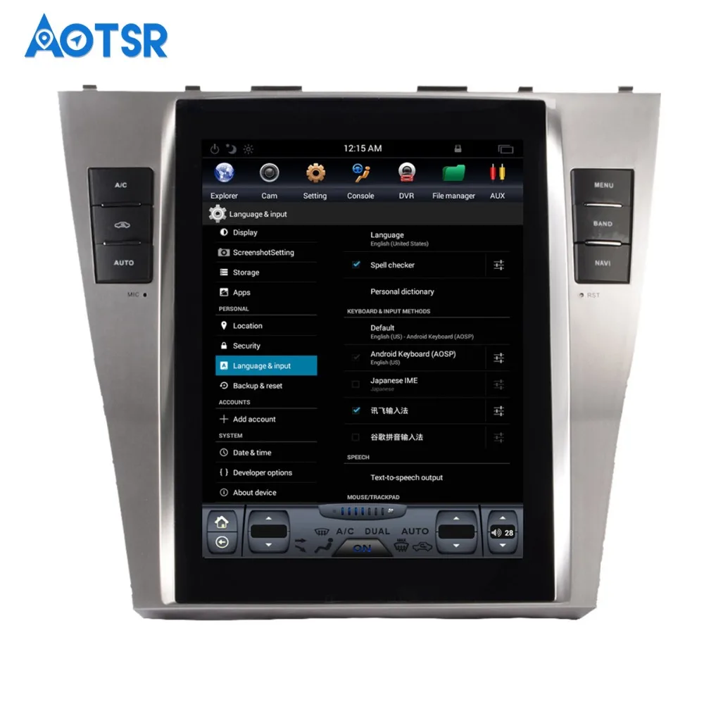 Автомобильный GPS-навигатор Aotsr Android 7 1 в стиле Tesla для TOYOTA CAMRY 2007-2011 стерео