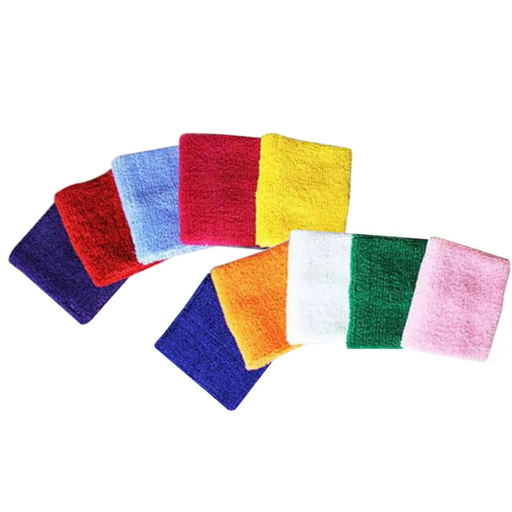 

High 10 Pcs Sports Wristband Sweat-absorbent Breathable Protector for Fitness Running DOG88