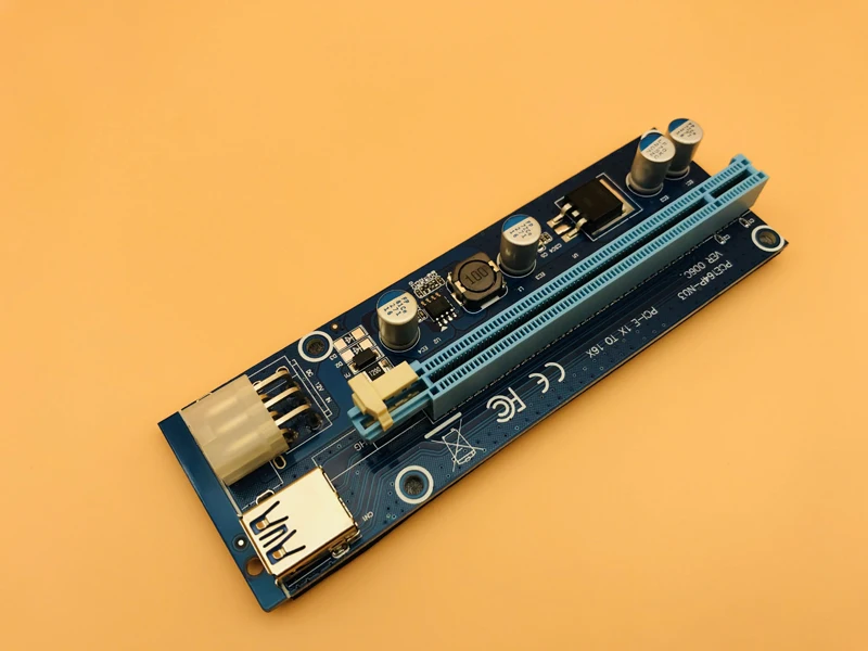 Плата расширения VER 006C PCI E Express 1X до 16X кабель USB 3 0 SATA питания 6 контактов 60 см 50