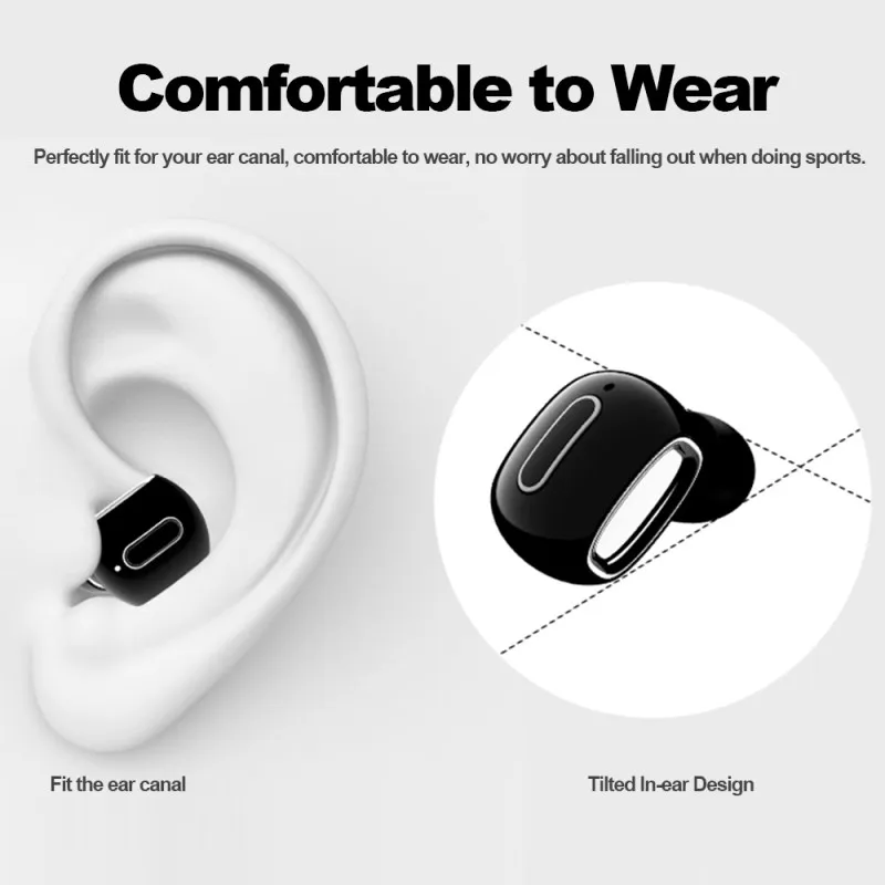 Миниатюрные беспроводные Bluetooth наушники стерео спортивные вкладыши гарнитура с