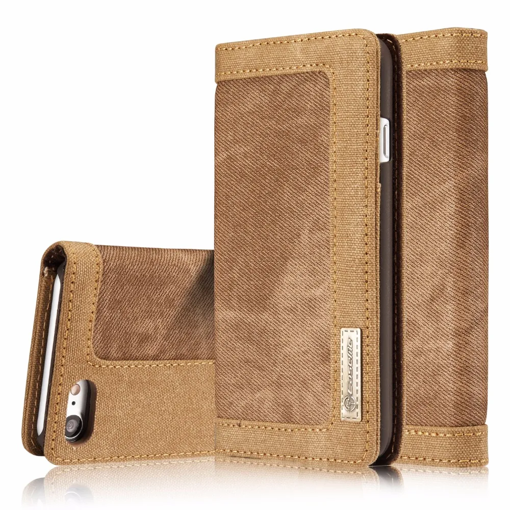 Brand Caseme 006 Rereo Denim Canvas Cloth Flip Cases For iPhone 5 5s 6 6s Plus 7 plus Card&ampCash Slots Wallet Capa Fundas | Мобильные