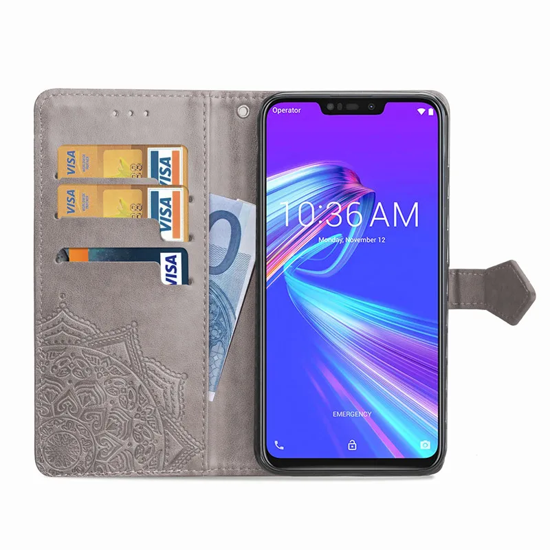 Asus Zenfone Max M2 ZB633KL Чехол Флип 6 3 Роскошный кошелек PU кожаный чехол для телефона ASUS ZB