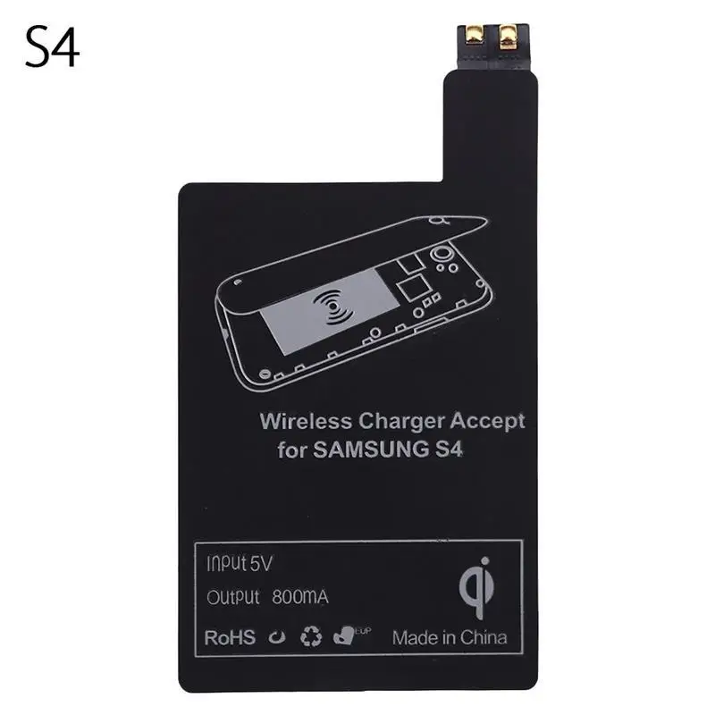 Qi беспроводной зарядный приемник для Samsung Galaxy S3 S4 S5 Note 2 3 4 Cooper Coil 5V 800mAh выход