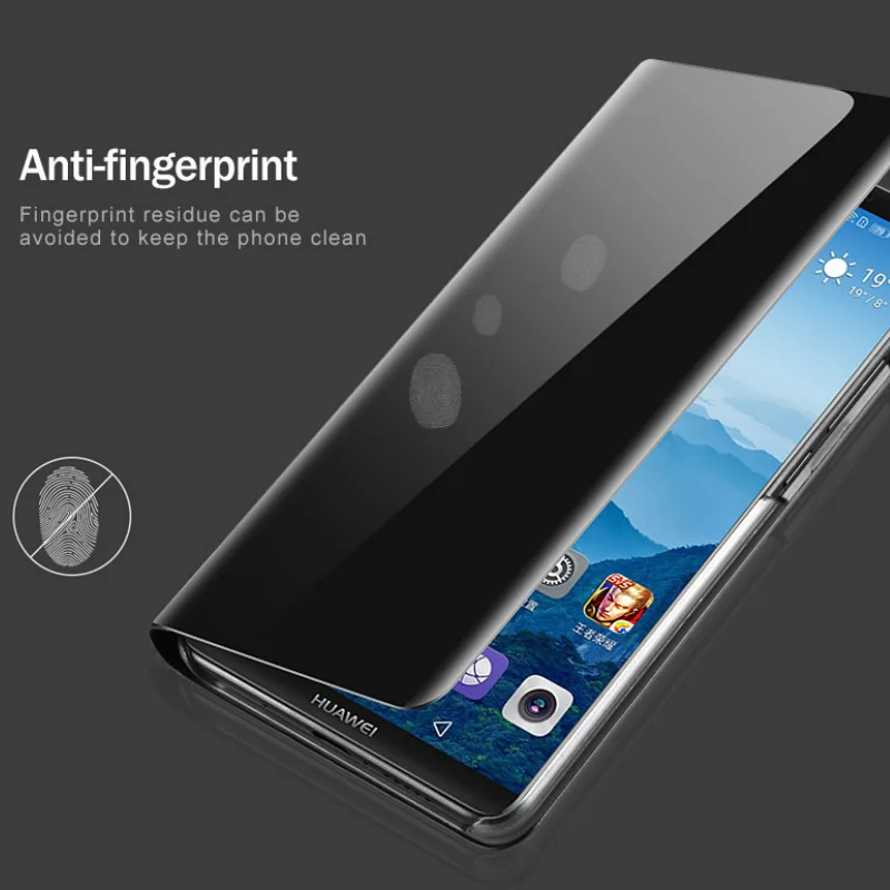 Зеркальный кожаный флип-чехол для Huawei P30 P20 pro P10 Lite Plus P Smart 2019 Mate 10 20 Pro Nova 3 3i 4 чехол |