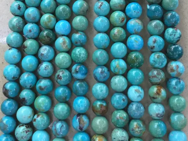 6mm Turquoise Очень стильные натуральные зеленые бирюзовые китайские Hubei оригинальные натуральные неокрашенные свободные бусины, лечебная сила, ювелирные изделия, отличный подарок - Цвет: 6mm Turquoise