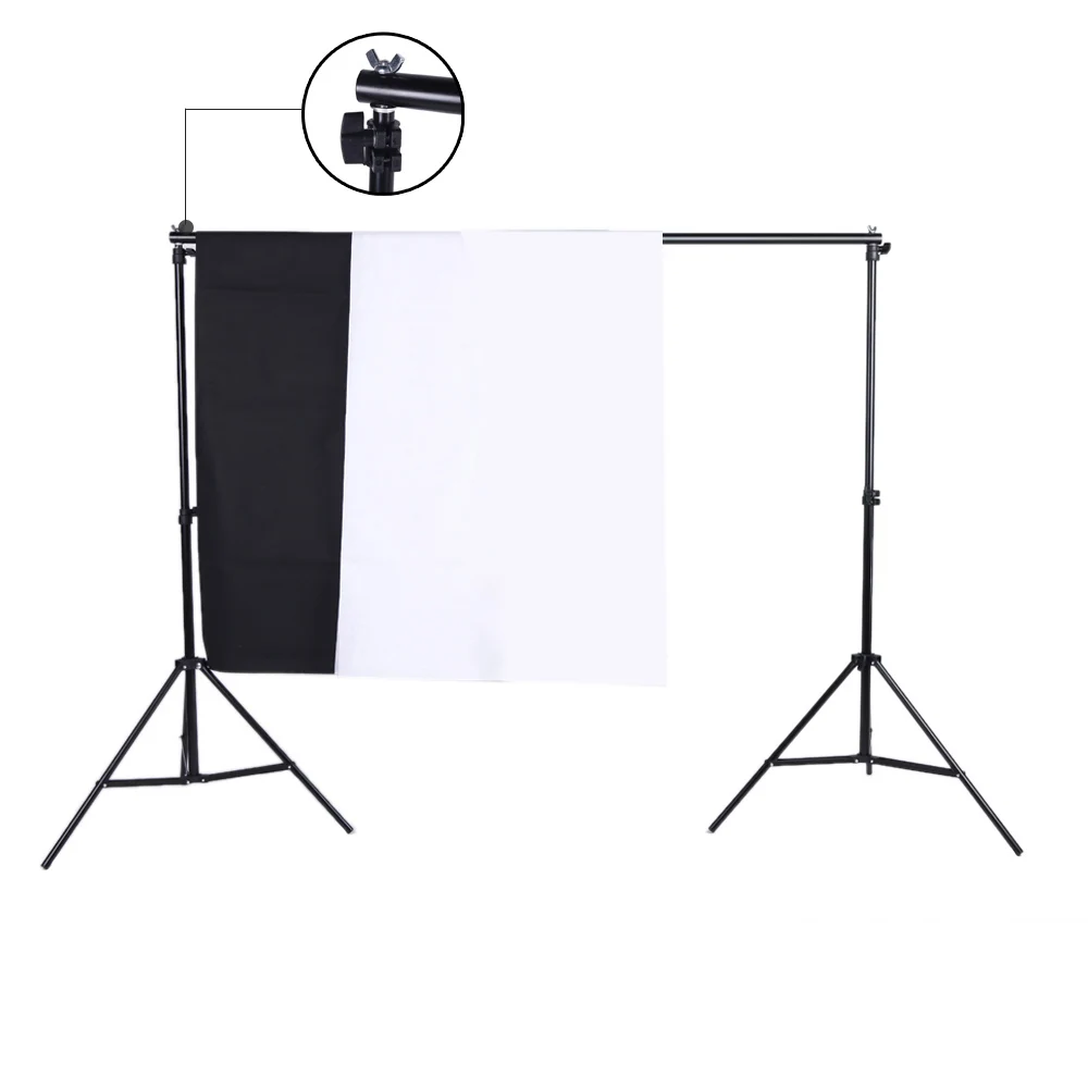 CZ STOCK Photo background Studio Kit Set Backdrop Stand with Storage Bag Black White Nonwoven Backdrops Mini Clips Photography |