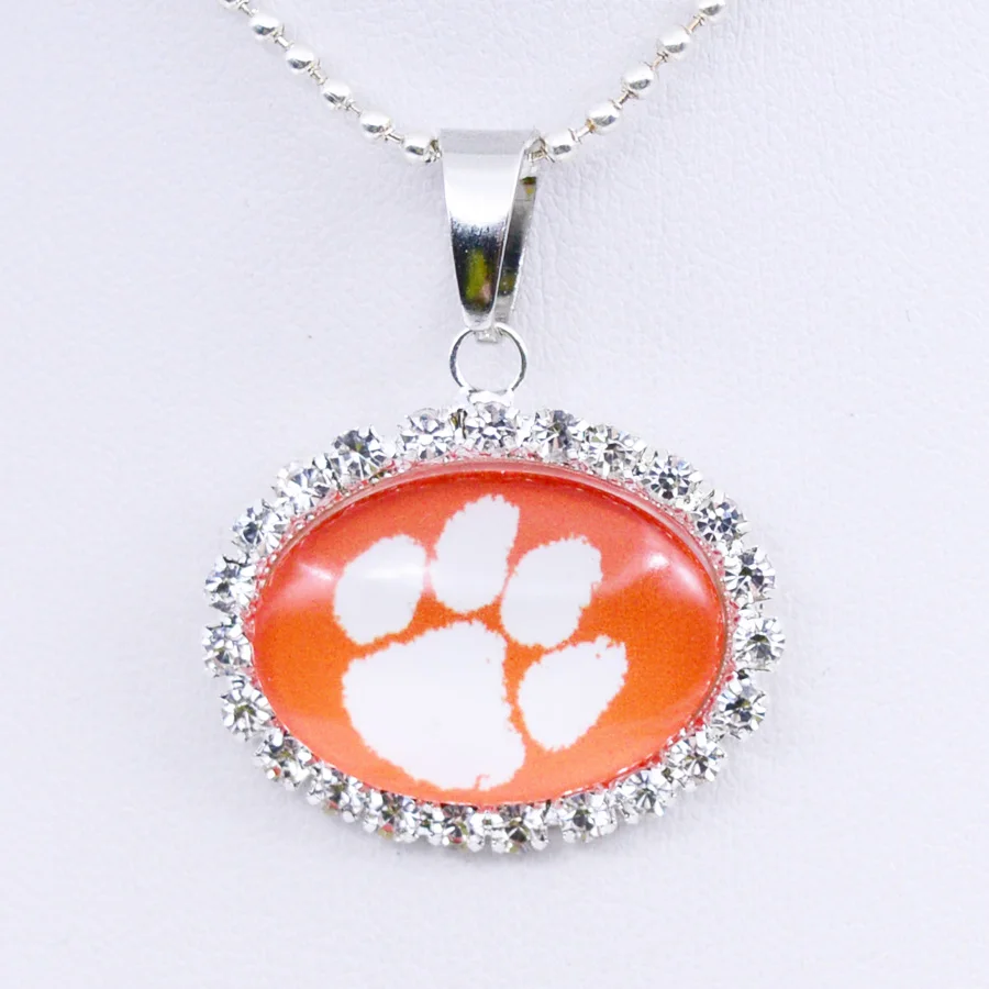 Ожерелье NCAA Clemson Tigers Шарм Кулон Университет Футбол ювелирные изделия для женщин