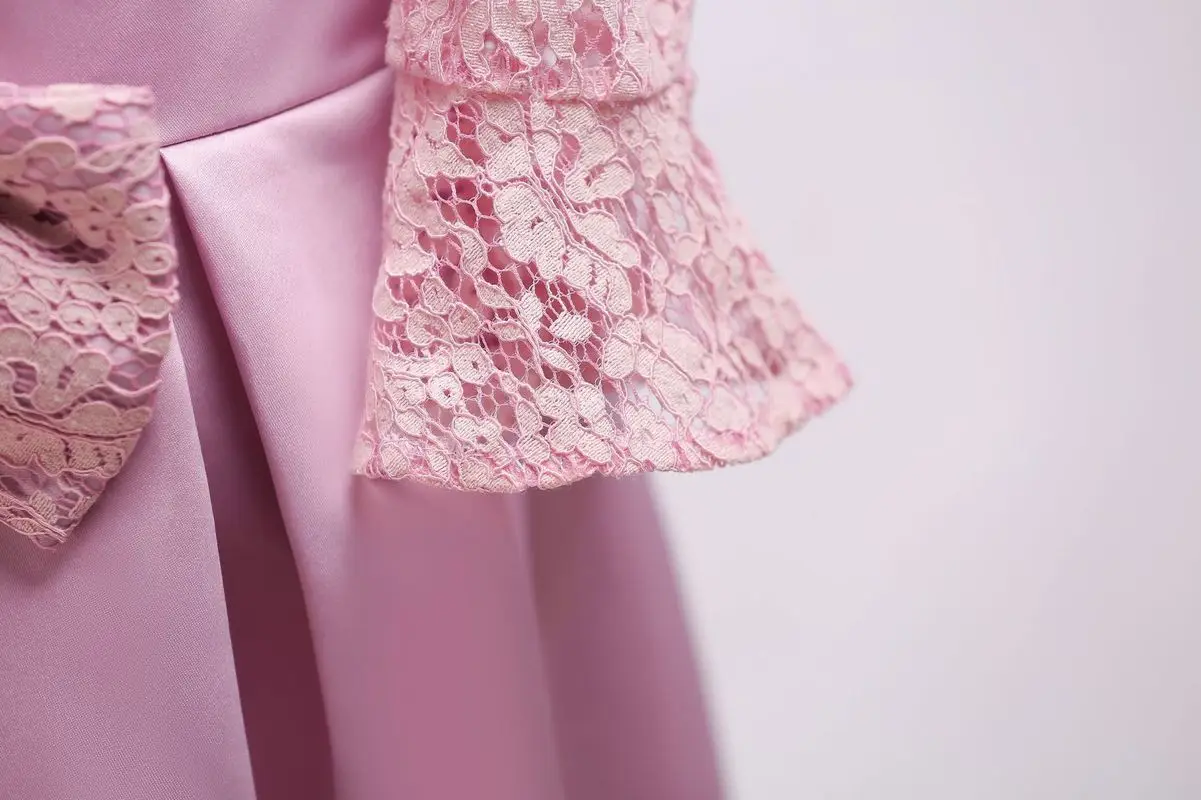 Pink Girl Dresses Winter Long Sleeve Princess Skirt New Year Costumes Kids for Party Dress | Тематическая одежда и