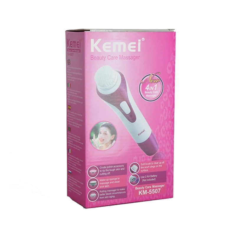 Kemei KM 5507 4 в 1 Sonic электрическое очищающее средство для лица мини массажер красоты