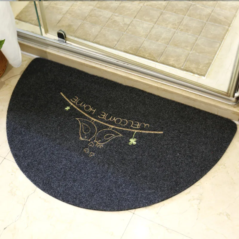 Полукруглый дверной коврик для ванной декора Противоскользящий украшения