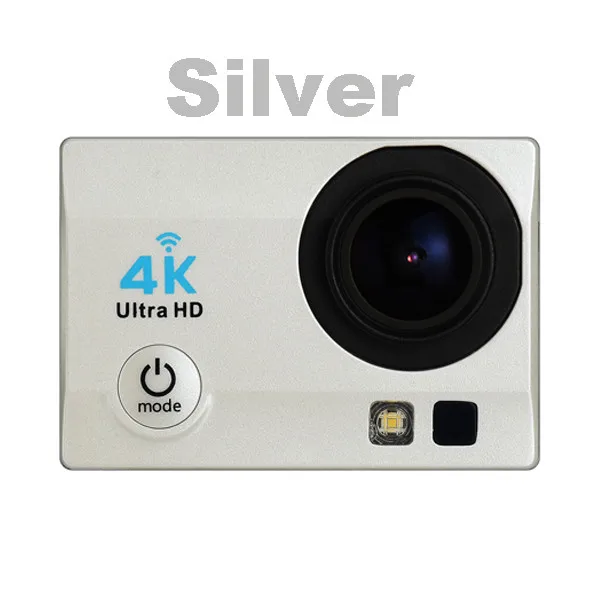 Оригинальная Спортивная Экшн-камера MLLSE go style pro 4 Ultra HD 4K wifi 60FPS DVR 16MP 2," lcd водонепроницаемая 30M Экшн-камера - Цвет: Серебристый