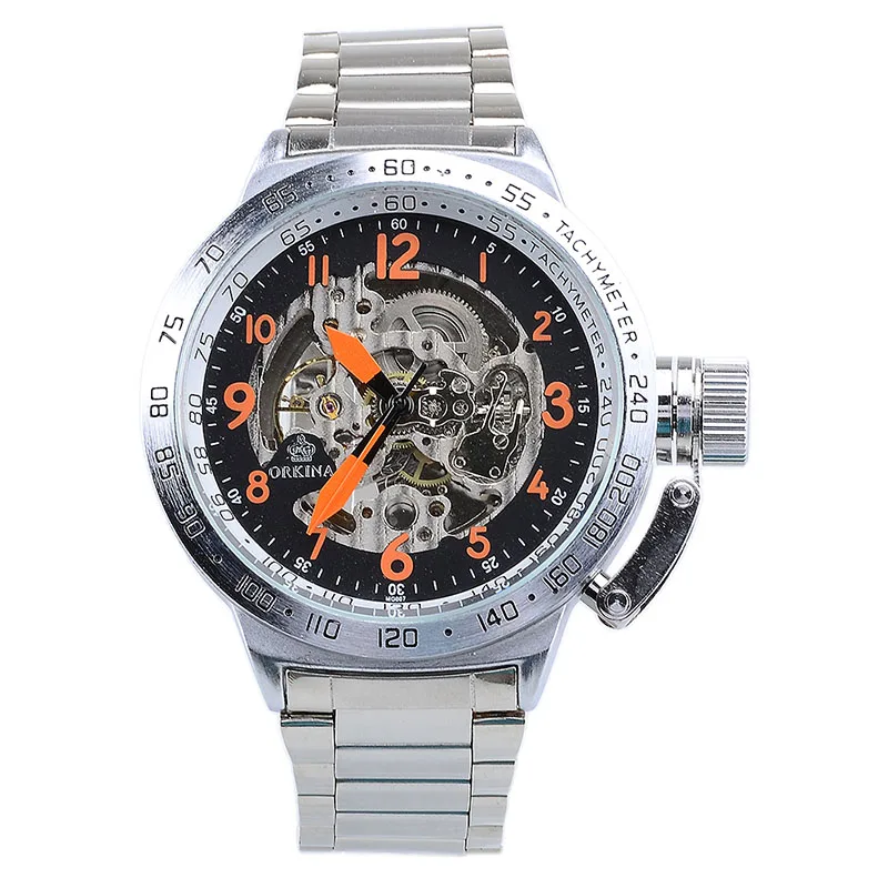 Brand Dress Watches For Men Russia New Big Size Tourbillion Automatic Self Winding Stainless Steel kinetic Fashion Hour | Наручные часы