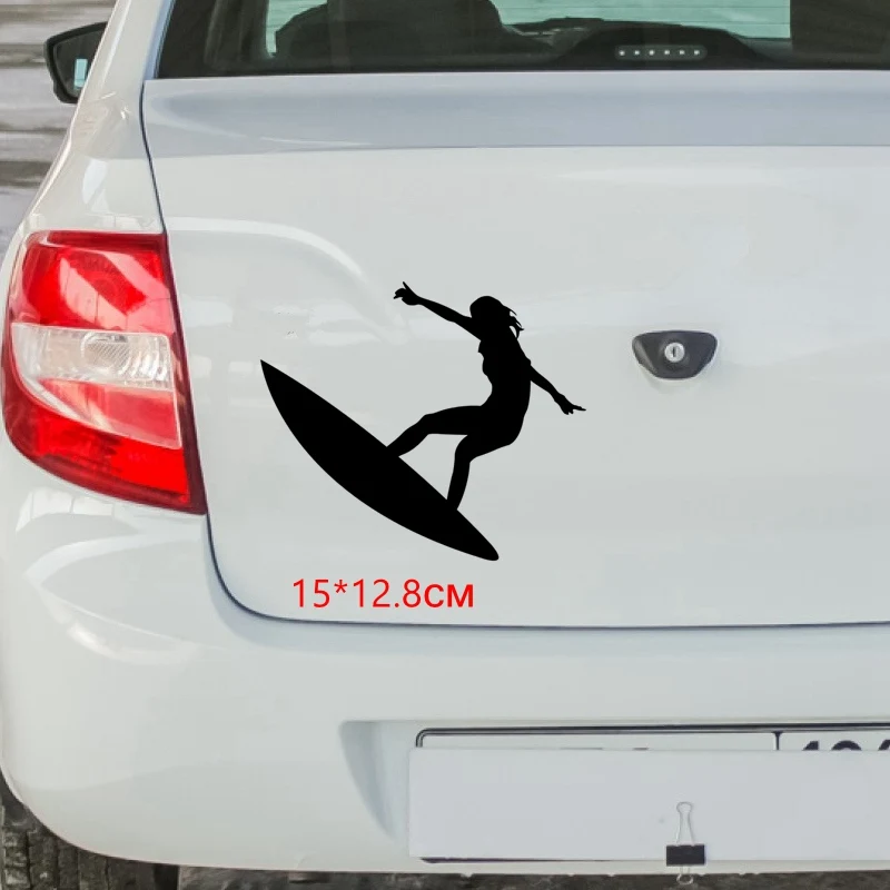 Tri Mishki HZX735 #15*12 8 см водные виды спорта серфера автомобиля стикер виниловые