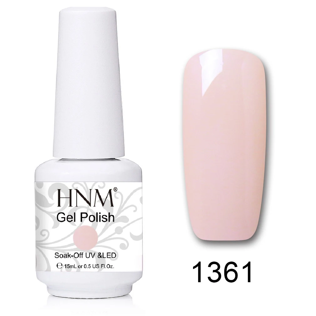 1361 HNM 15 мл уф-гель для ногтей светильник чистый блеск цвета замочить от краски эмаль тиснение лак гель-лак гибрид для гель-лака - Цвет: 1361