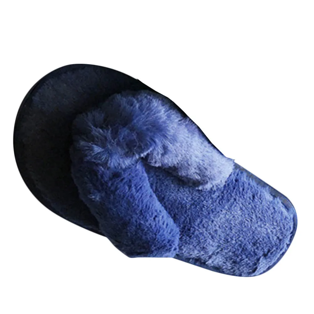 SAGACE/женские плюшевые Вьетнамки с искусственным мехом Домашние тапочки Домашняя