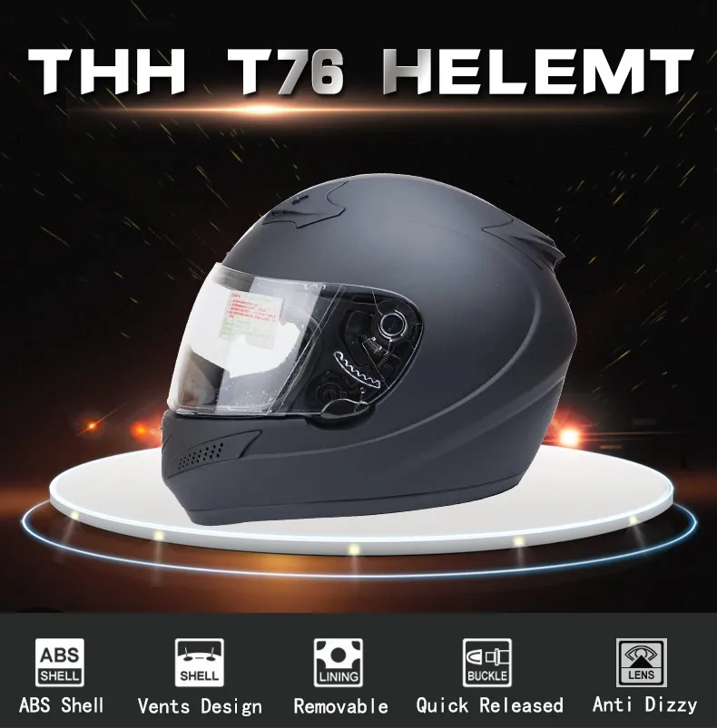 THH полный уход за кожей лица moto rcycle шлем moto racing Шлемы M L XL размер DOT утвержден быстросъемная Пряжка моющаяся внутренняя подкладка